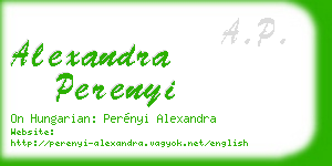 alexandra perenyi business card