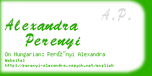 alexandra perenyi business card